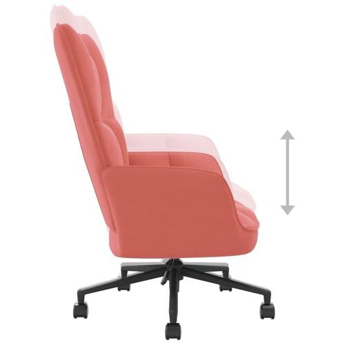 Lænestol fløjl pink