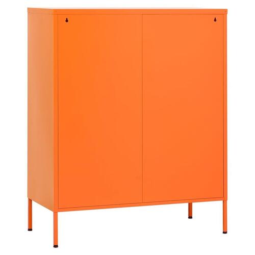 Opbevaringsskab 80x35x101,5 cm stål orange