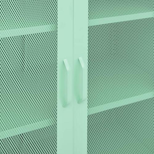 Opbevaringsskab 80x35x101,5 cm stål mintgrøn