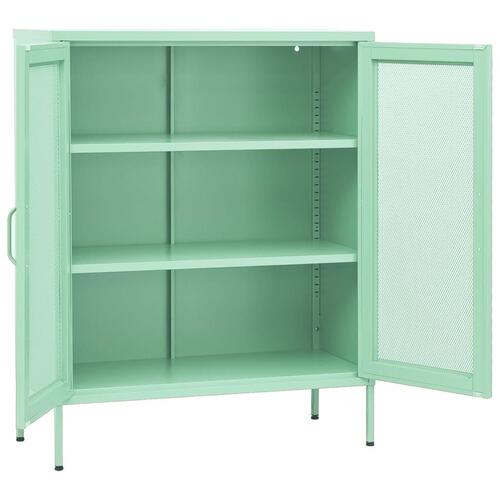 Opbevaringsskab 80x35x101,5 cm stål mintgrøn