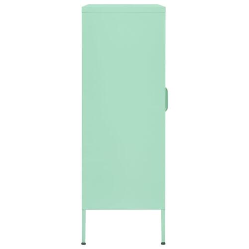 Opbevaringsskab 80x35x101,5 cm stål mintgrøn