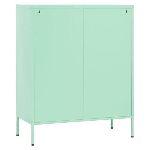 Opbevaringsskab 80x35x101,5 cm stål mintgrøn