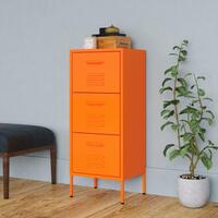Opbevaringsskab 42,5x35x101,5 cm stål orange