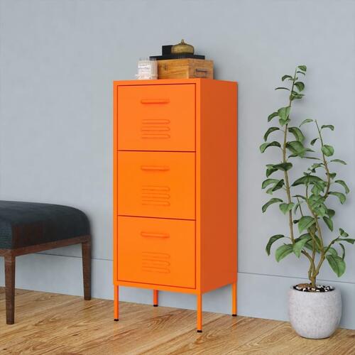 Opbevaringsskab 42,5x35x101,5 cm stål orange