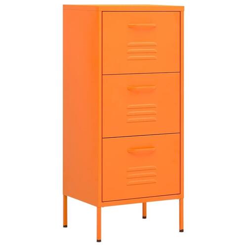 Opbevaringsskab 42,5x35x101,5 cm stål orange