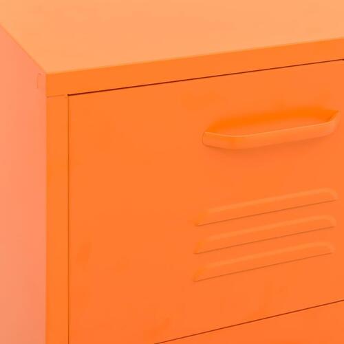Opbevaringsskab 42,5x35x101,5 cm stål orange