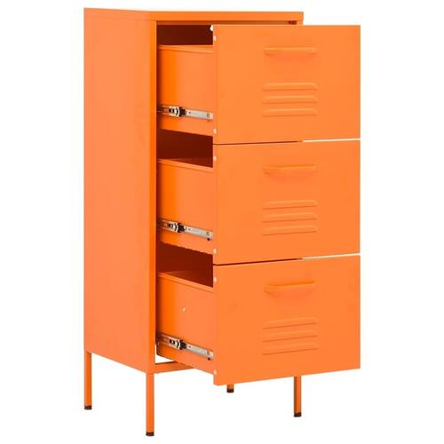 Opbevaringsskab 42,5x35x101,5 cm stål orange