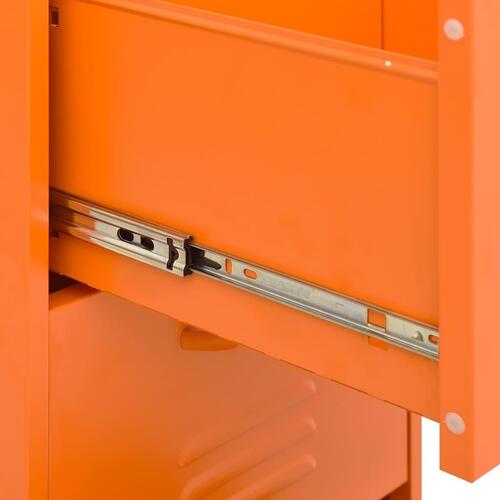 Opbevaringsskab 42,5x35x101,5 cm stål orange
