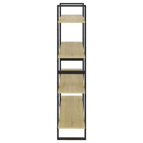 Bogreol med 4 hylder 100x30x140 cm konstrueret træ sonoma-eg
