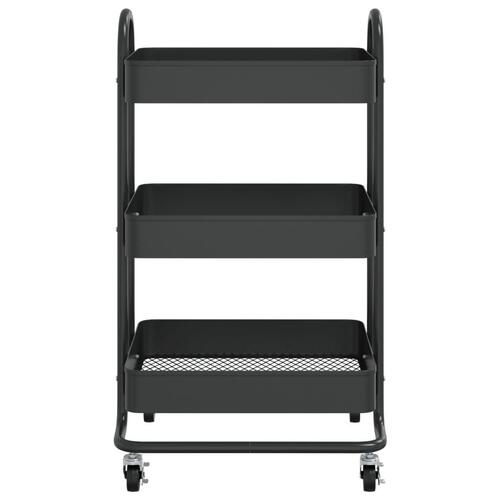 Vogn med 3 hylder 43x34x79 cm stål