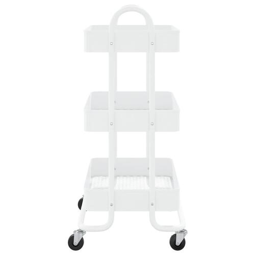 Vogn med 3 hylder 43x34x79 cm stål hvid