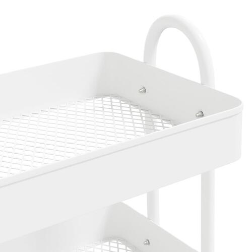 Vogn med 3 hylder 43x34x79 cm stål hvid