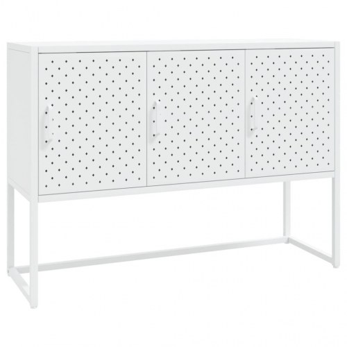 Skænk 105x35x75 cm stål hvid