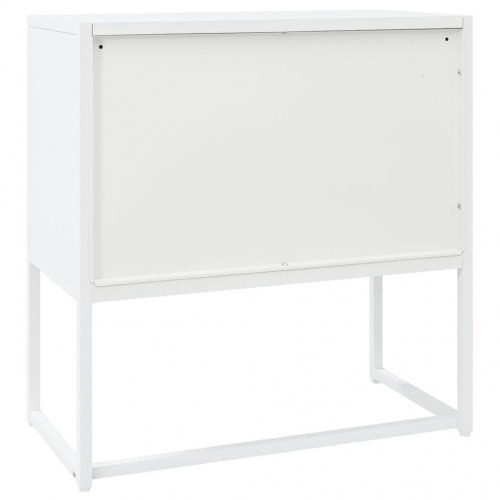 Skænk i stål og glas 75 x 35 x 75 cm hvid
