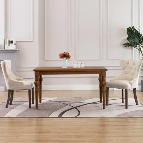Spisebordsstole 2 stk. stof beige