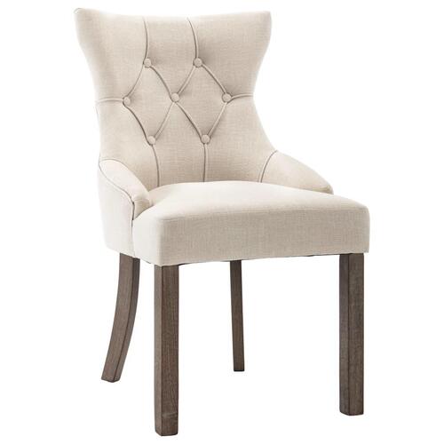 Spisebordsstole 2 stk. stof beige
