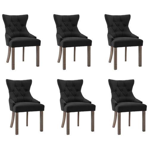 Spisebordsstole 6 stk. stof sort