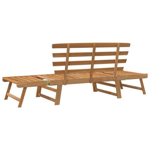 Havebænk 2-i-1 190 cm massivt akacietræ