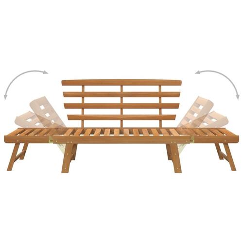 Havebænk 2-i-1 190 cm massivt akacietræ
