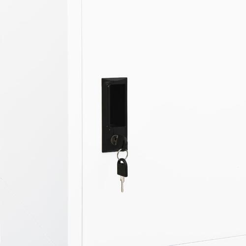 Klædeskab 80x50x180 cm stål hvid