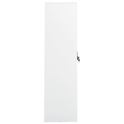 Klædeskab 80x50x180 cm stål hvid