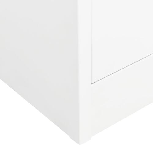 Klædeskab 80x50x180 cm stål hvid