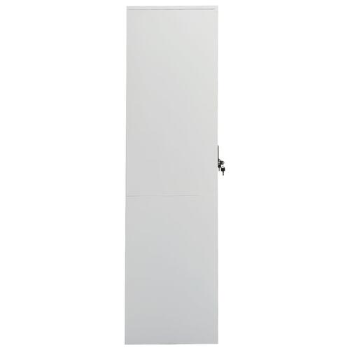 Klædeskab 80x50x180 cm stål lysegrå