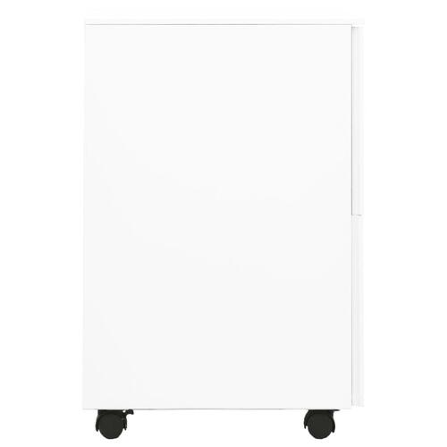 Mobilt arkivskab 39x45x67 cm stål hvid