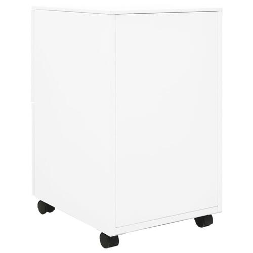Mobilt arkivskab 39x45x67 cm stål hvid
