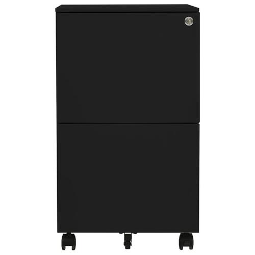 Mobilt arkivskab 39x45x67 cm stål sort