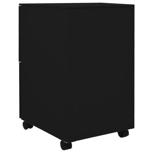 Mobilt arkivskab 39x45x67 cm stål sort