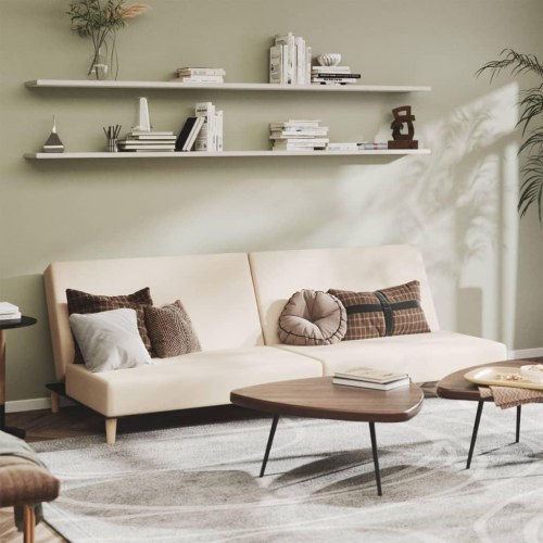 2-personers sovesofa stof cremefarvet