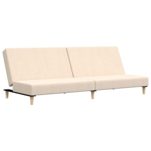 2-personers sovesofa stof cremefarvet