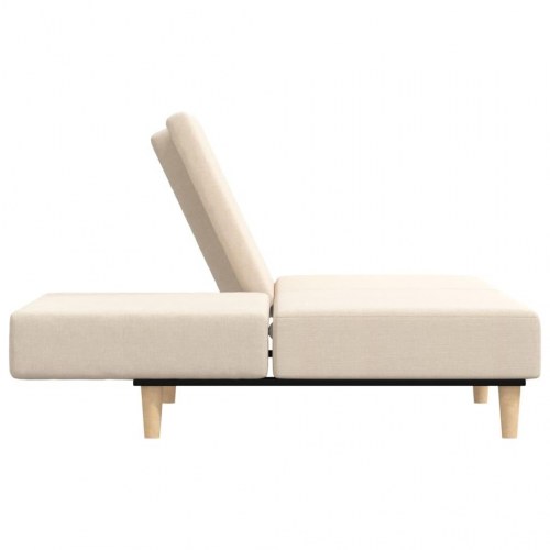 2-personers sovesofa stof cremefarvet