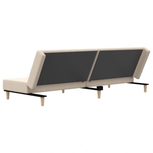 2-personers sovesofa stof cremefarvet