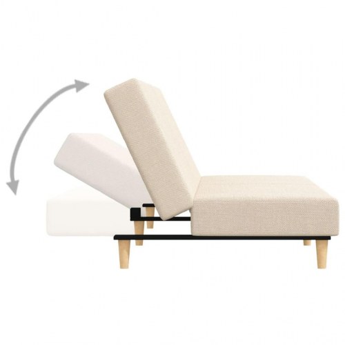 2-personers sovesofa stof cremefarvet