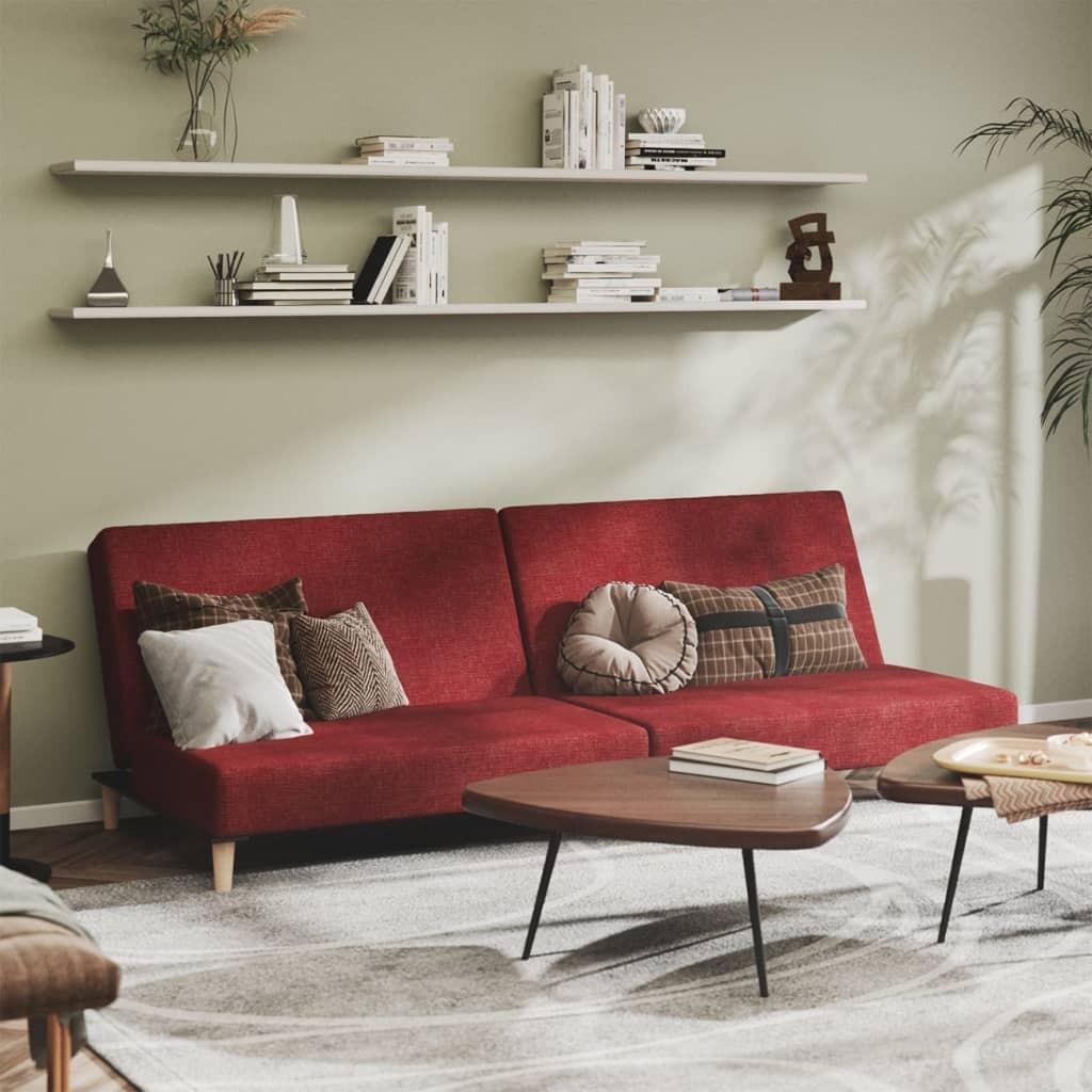 2-personers sovesofa stof vinrød