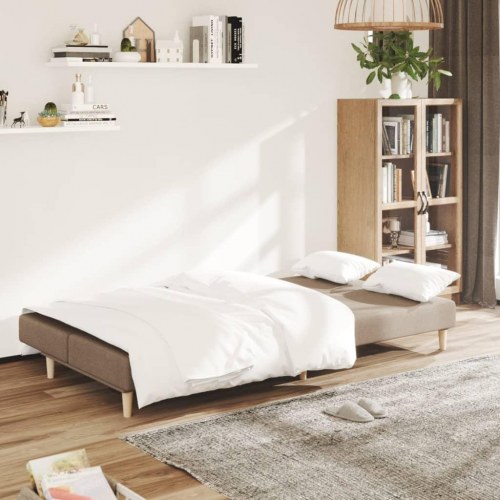 2-personers sovesofa stof gråbrun