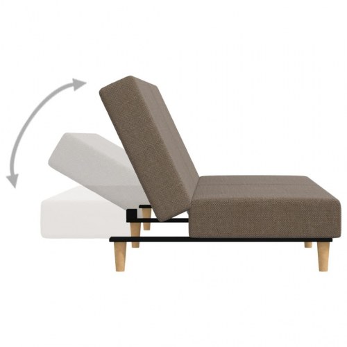 2-personers sovesofa stof gråbrun