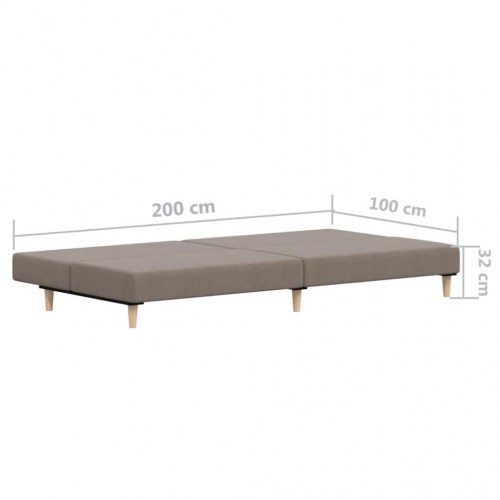 2-personers sovesofa stof gråbrun