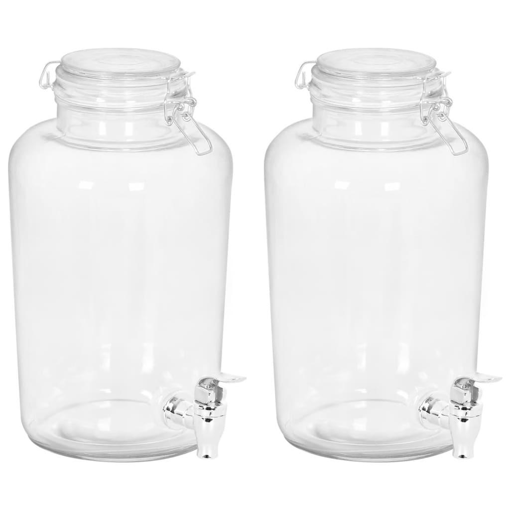 Drikkevaredispensere 2 stk. 4000 ml glas