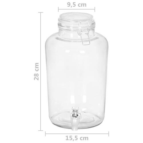 Drikkevaredispensere 2 stk. 4000 ml glas