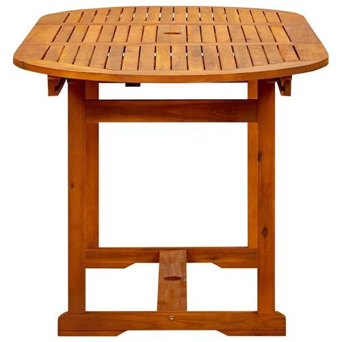 Havebord (120-170)x80x75 cm massivt akacietræ