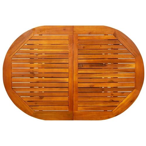 Havebord (120-170)x80x75 cm massivt akacietræ