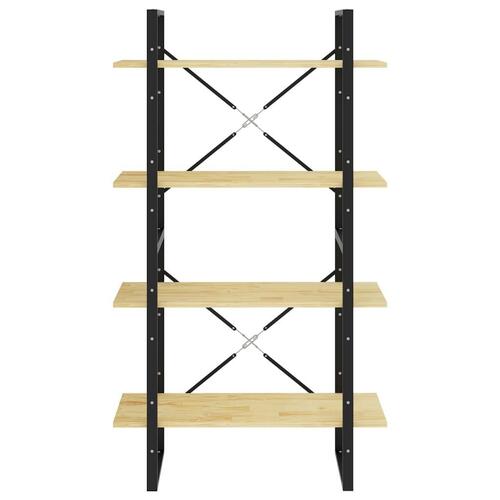 Bogreol 80x30x140 cm 4 hylder massivt fyrretræ