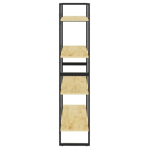 Bogreol 80x30x140 cm 4 hylder massivt fyrretræ