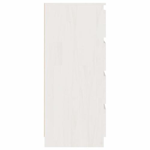 Kommode 60x36x84 cm massivt fyrretræ hvid