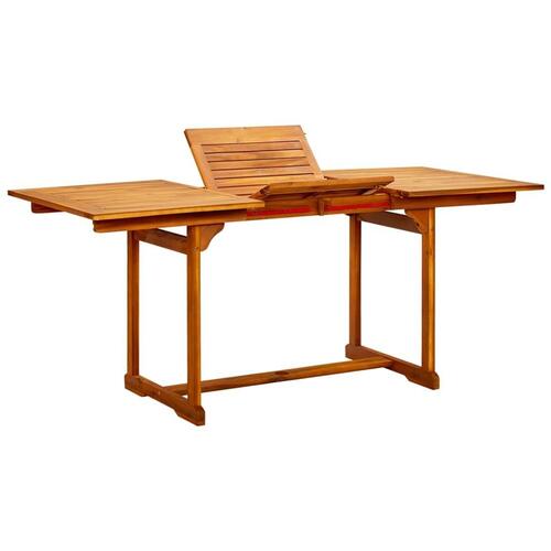 Havebord (120-170)x80x75 cm massivt akacietræ