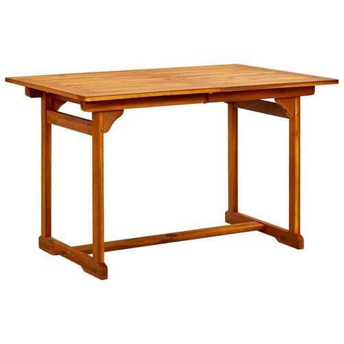 Havebord (120-170)x80x75 cm massivt akacietræ