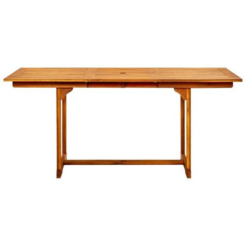Havebord (120-170)x80x75 cm massivt akacietræ